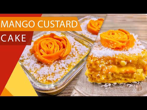 No Bake Mango Custard Cake | Eggless Mango Custard Pudding | Homemade By Jigisha