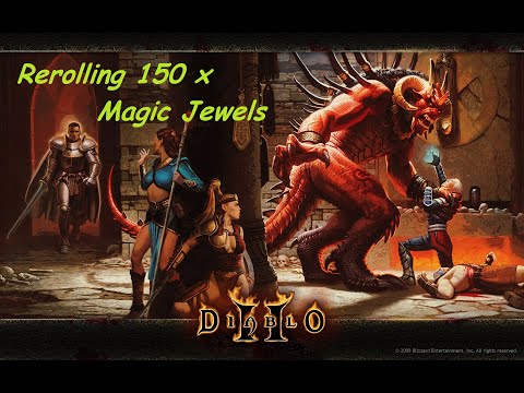 Diablo 2 - Rerolling 150 x  lvl 99 Magic Jewels