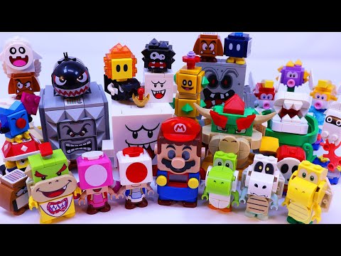 All LEGO Super Mario Characters and Figures Speed Build (Side by Side Comparison)