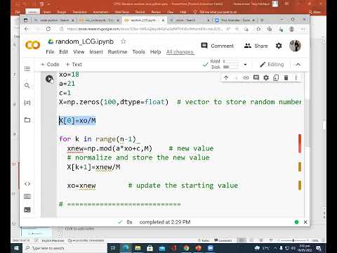 Lcg Algorithm For Random Numbers Generation Python Implementation
