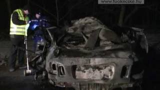 preview picture of video 'Halálos baleset a 44-es főúton - 2008.12.31.'