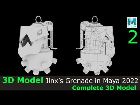 Create Jinx's Grenade in Maya 2022: Complete 3D Model (2/6)