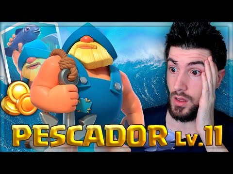USEI MEU PESCADOR LEVEL 11 NO PUSH DO CLASH ROYALE! 6000+ TROF