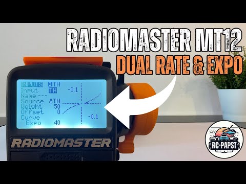 Gas- und Lenkkurve (Dual Rate / Expo) bei der Radiomaster MT12 einstellen