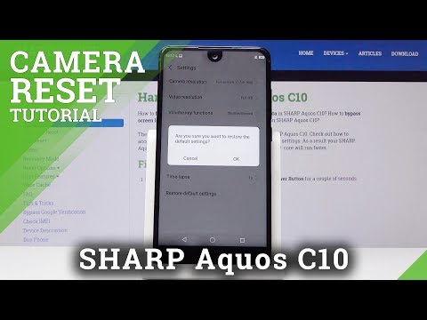 How to Reset Camera Settings in SHARP C10 - Default Camera Settings