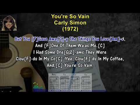 You’re So Vain - Carly Simon (1972) (Karaoke Sing-Along Lyrics & Guitar Chords) #oldies #gold
