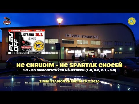 HC Chrudim - HC Spartak Choceň 1:2 po sam. nájezdech - Chrudim 26.2.2020
