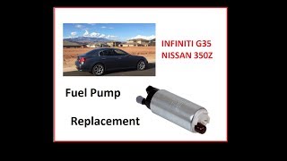 INFINITI Nissan Fuel Pump replacement G35 350Z  Step-by-Step. Reparar bomba de nafta Skyline