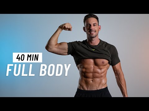 40 Min Full Body Workout At Home (No Equipment, No Jumping)