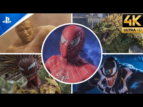Raimi Suit vs All Villains Boss Fight (Ultimate Difficulty) - Spider-Man 2 PS5 (4K)