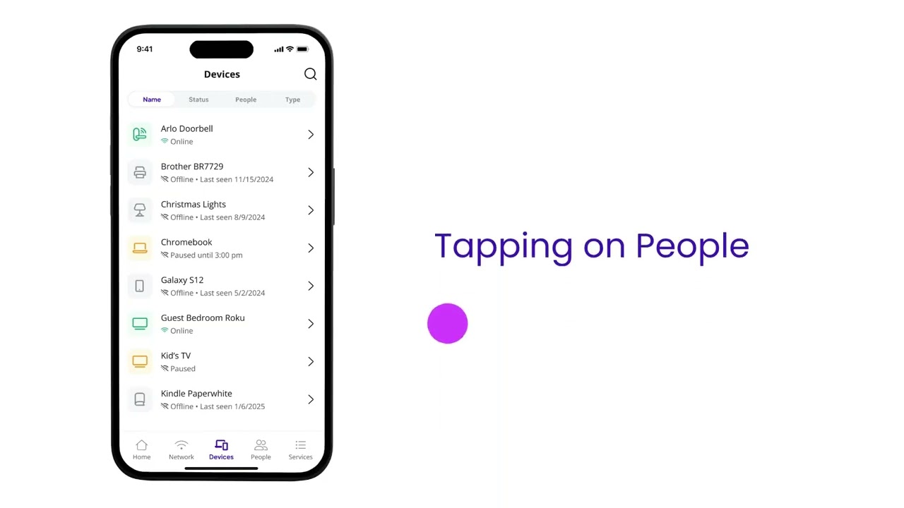 了解您在 giggleWiFi 网络中连接的设备。