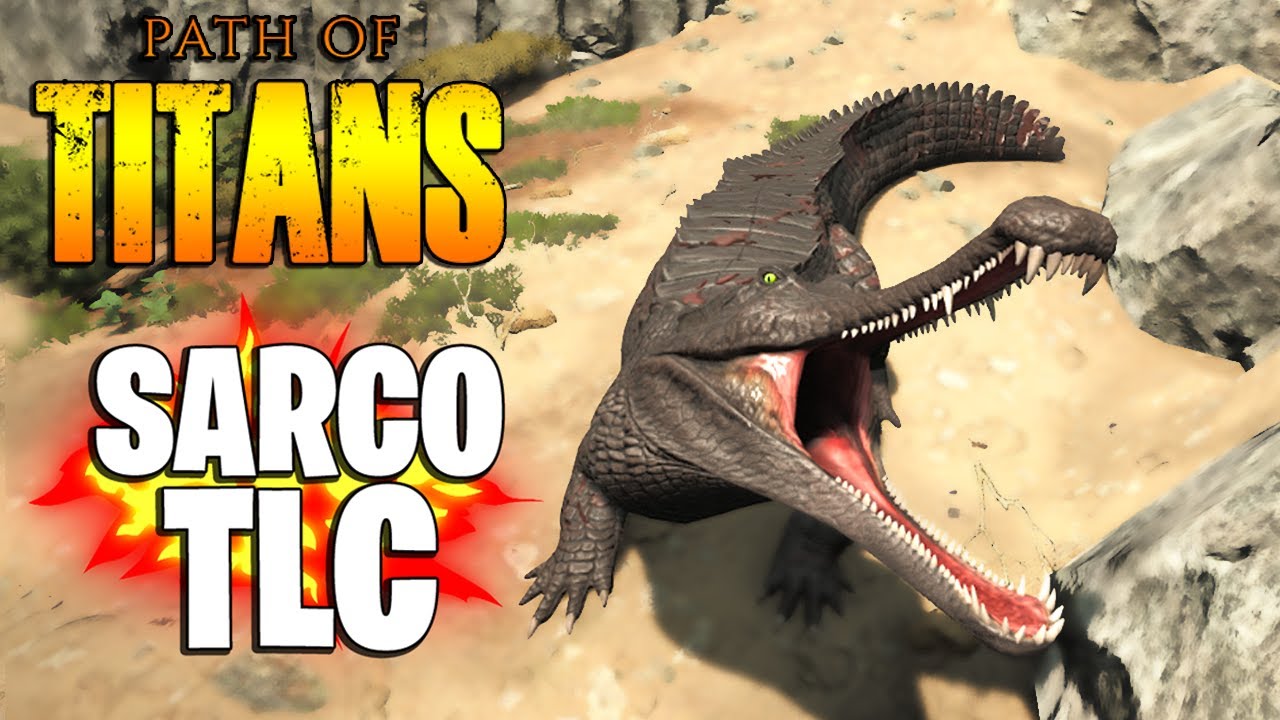 TLC SARCOSUCHUS🐊🐊🐊 Mejor Bulid y GUÍA | Path of Titans