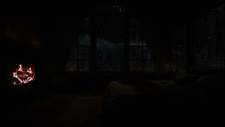 Cozy Rainy Cabin Night😴🔥Heavy Rain & Fireplace Sounds for Sleep, Relax & Focus | No Midway Ads