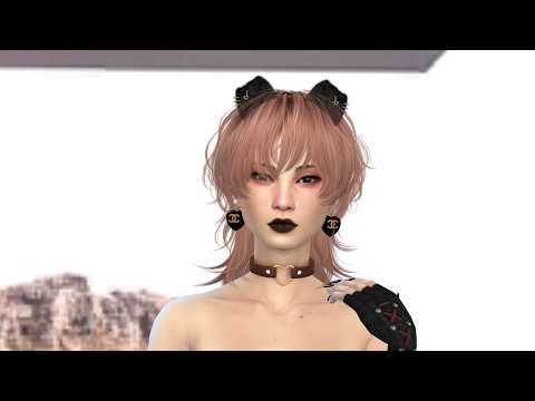 sims alpha cc style download dyed-hair female Misaki Sato by Bonita100 Cas Video Preview