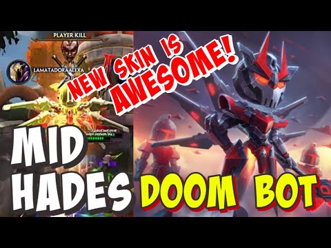 NEW SMITE SKIN DOOM BOT HADES MID GAMEPLAY SMITE SEASON 9