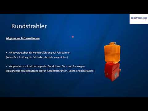 Rundstrahler auf Gehwegen [gemäß RSA21] - Baustellensicherung einfach erklärt - Schake Workshop