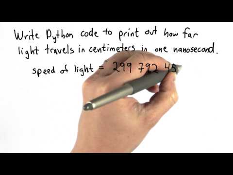 Speed of Light Intro to Computer Science