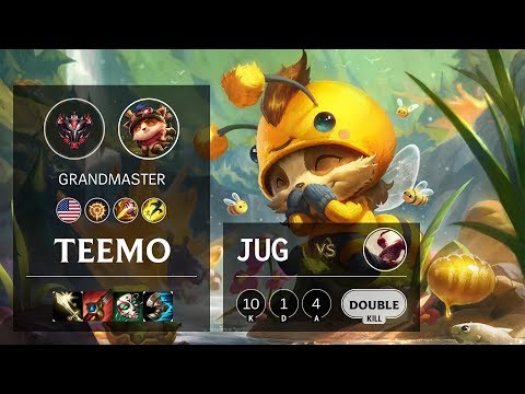 Teemo Jungle vs Lee Sin - NA Grandmaster Patch 10.7