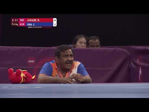 BRONZE FS - 61 kg: R. AWARE (IND) v. J. KIM (KOR)