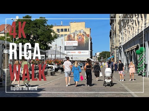 【4K】 Latvia Riga Walk - Kaļķu iela, Main Street of Old Riga with City Sounds