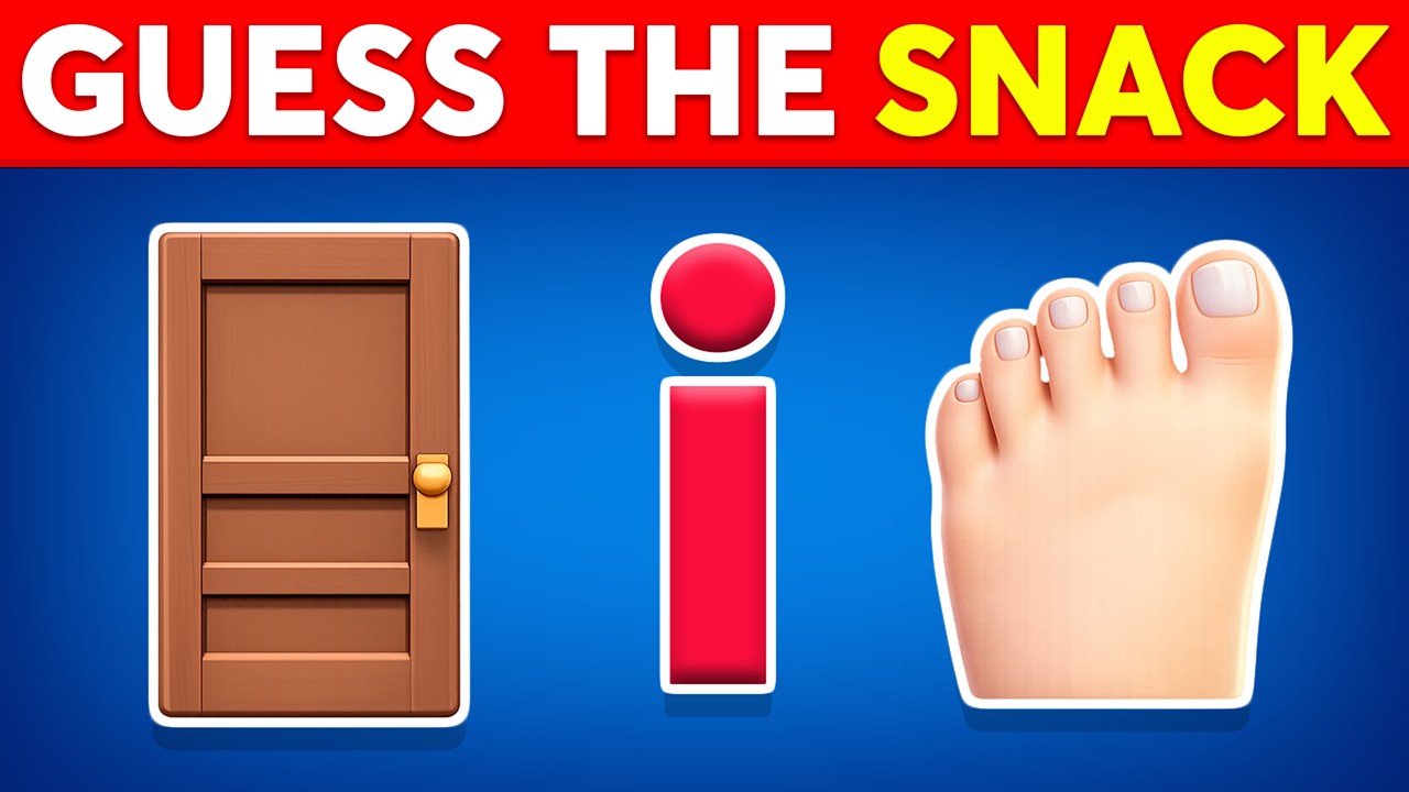 Guess the Snack & Junk Food by the Emoji Quiz Challenge 🍟🍫