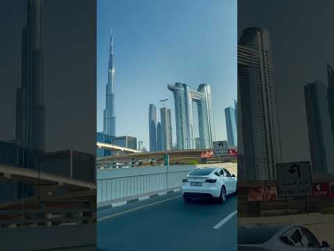 Dubai City Burj Khalifa Emaar Cvbn Beautiful Beach Road Tour Nice #shorts #viralreels #trending