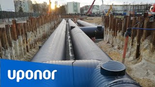 Bateria zbiorników retencyjnych Uponor Infra w Mielcu