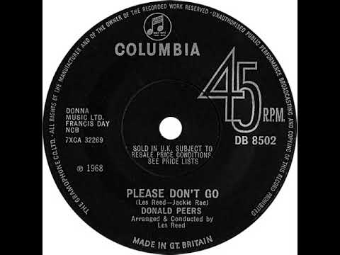 UK New Entry 1968 (262) Donald Peers - Please Don't Go