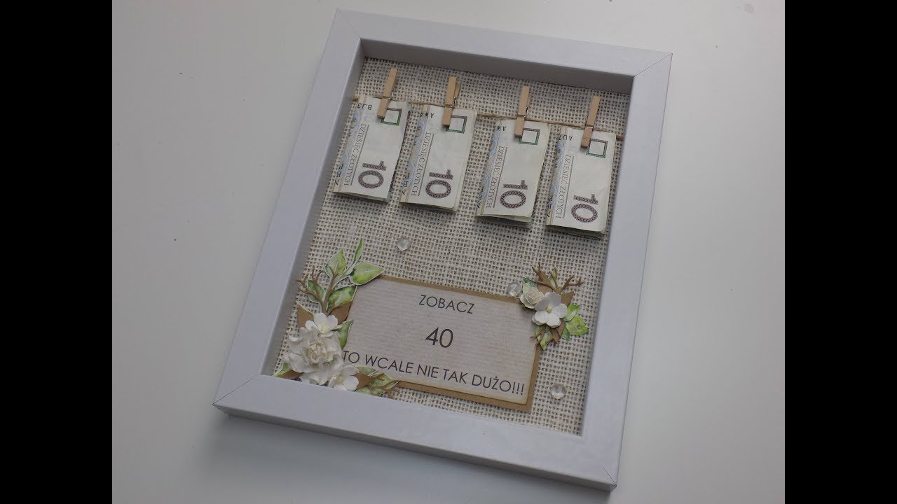 Ramka z okazji 40 urodzin/TUTORIAL - scrapbooking!!!