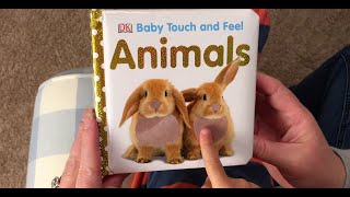 William &amp; mommy reading &quot;Baby Touch &amp; Feel Animals&quot;