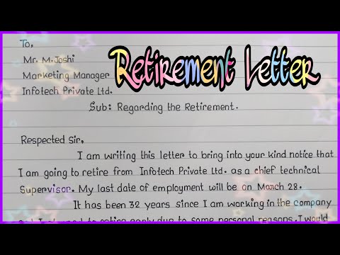 YouTube video about Retiring soon? Learn about the Retirement Resignation Letter