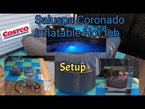 Saluspa Coronado Inflatable hot tub from Costco Unboxing And Setup