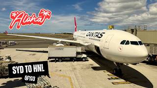 QANTAS A330-300 QF103 Economy Class - Sydney to Honolulu, ATC Delay, Medical Emergency (4K)