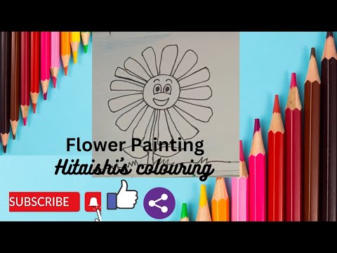 Flower Painting Tutorial @HitaishiSaha