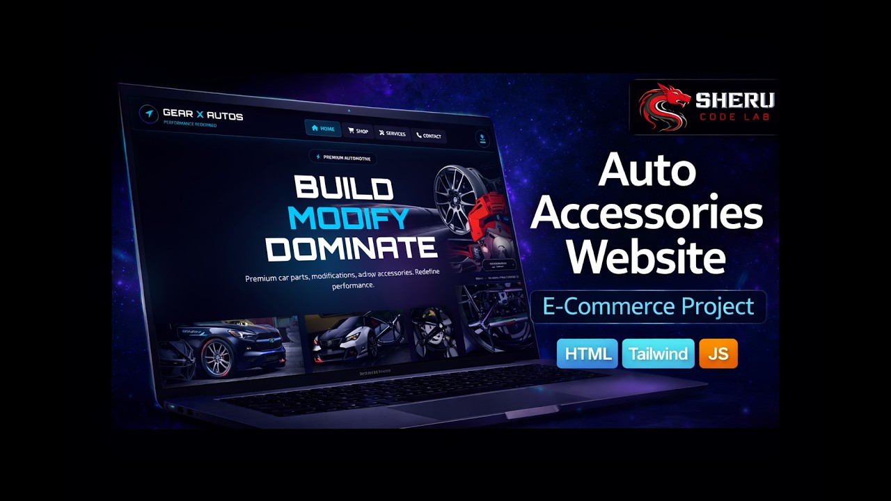 Auto Accessories E-Commerce Website | HTML Tailwind CSS JavaScript Project #javascript #tailwindcss