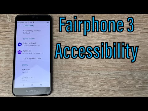 Fairphone 3 Accessibility Settings and features