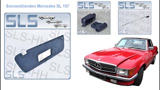Mercedes R107/W107: Wymiana osłon przeciwsłonecznych i gumowych pierścieni w ramie szyby