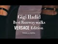 Gigi Hadid Her Best Runway Walks On The Versace Shows Gigihadid Model Runway Versace Shorts