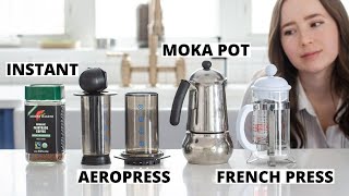 How to Make Espresso Without an Espresso Machine | French Press, Aeropress, Instant Coffee, Moka Pot
