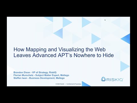 RiskIQ & Maltego - How Mapping and Visualizing the Web Leaves Advance APT's Nowhere to Hide