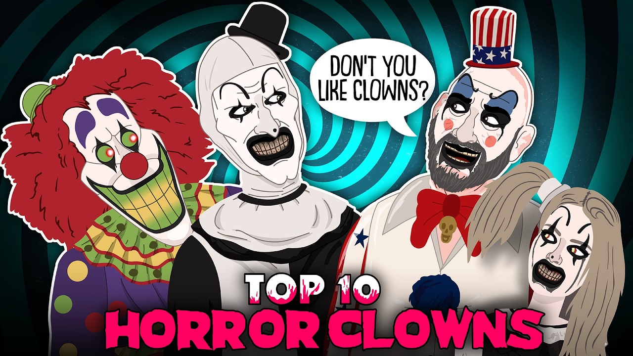 Top 10 Horror Clowns / The Evolution of Killer Clowns (ANIMATED)