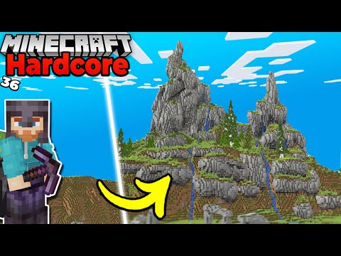 I Tried Building a Mountain in a WEEK in Hardcore Minecraft Survival