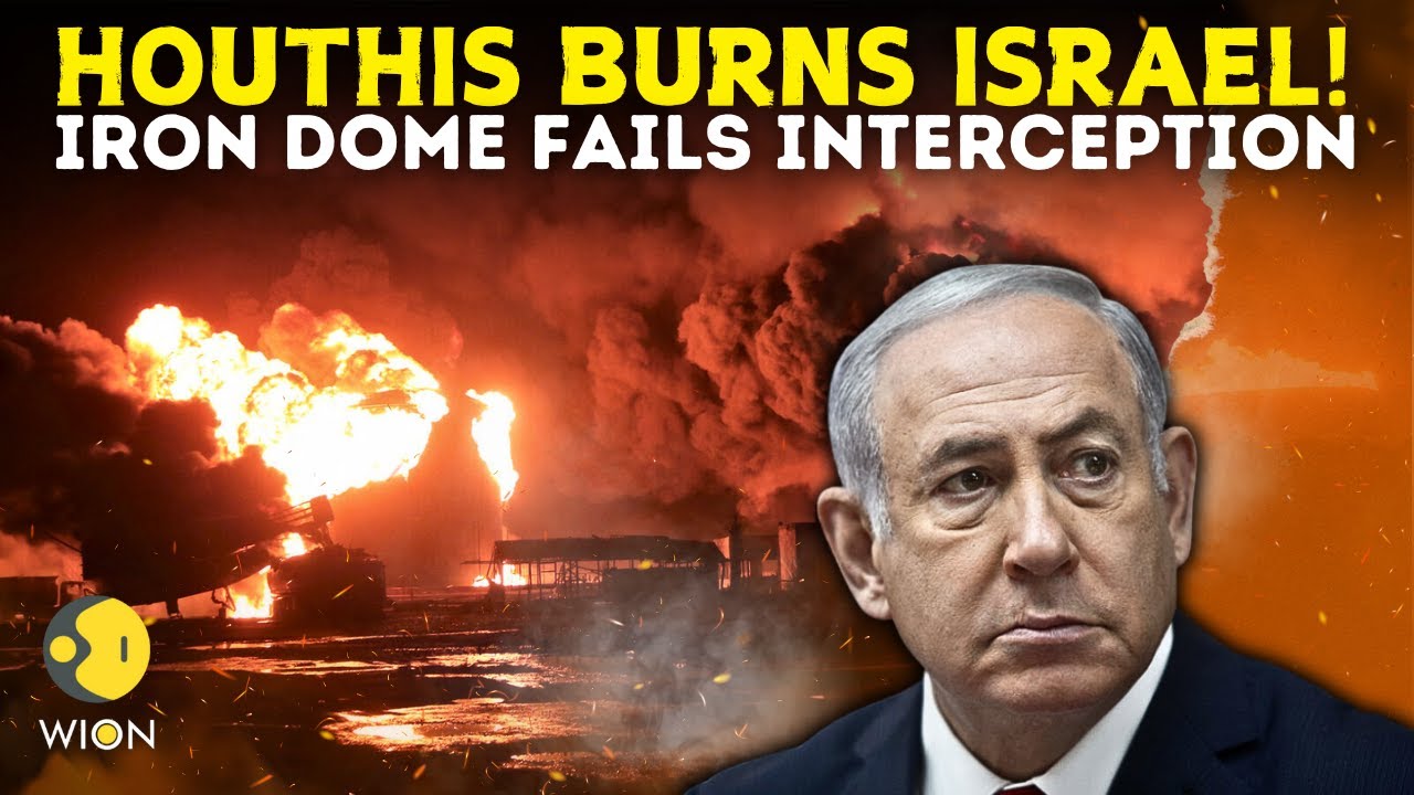 Israel Houthis War: Houthi Ballistic Missile Burns Israel Tel Aviv, Israel Defence Fails | WION LIVE