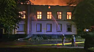 Pożar budynku biurowego - Sulechów 14.10.2025  - 3