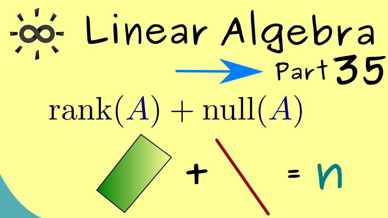 Linear Algebra 35 | Rank-Nullity Theorem