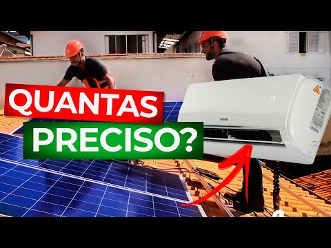 Quantas PLACAS SOLARES eu preciso para usar o AR CONDICIONADO de graça?