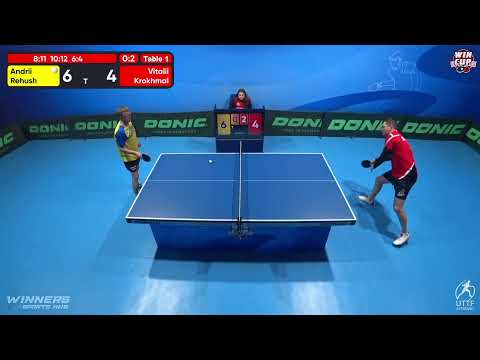 02:30 Andrii Rehush 0 - 3 Vitalii Krokhmal West 7 WIN CUP 04.12.2022 | TABLE TENNIS WINCUP