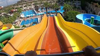 Water slides at the Crystal Sunset Hotel Side Türkiye