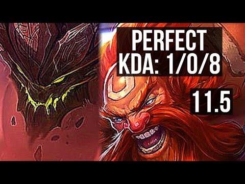 MALPHITE vs GRAGAS (TOP) | 1/0/8, 1.1M mastery, 300+ games | KR Master | v11.5