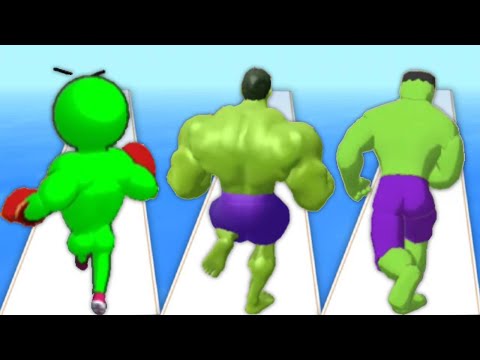 Level Up Runner vs Muscle Rush vs Mashup Hero - Triple Game